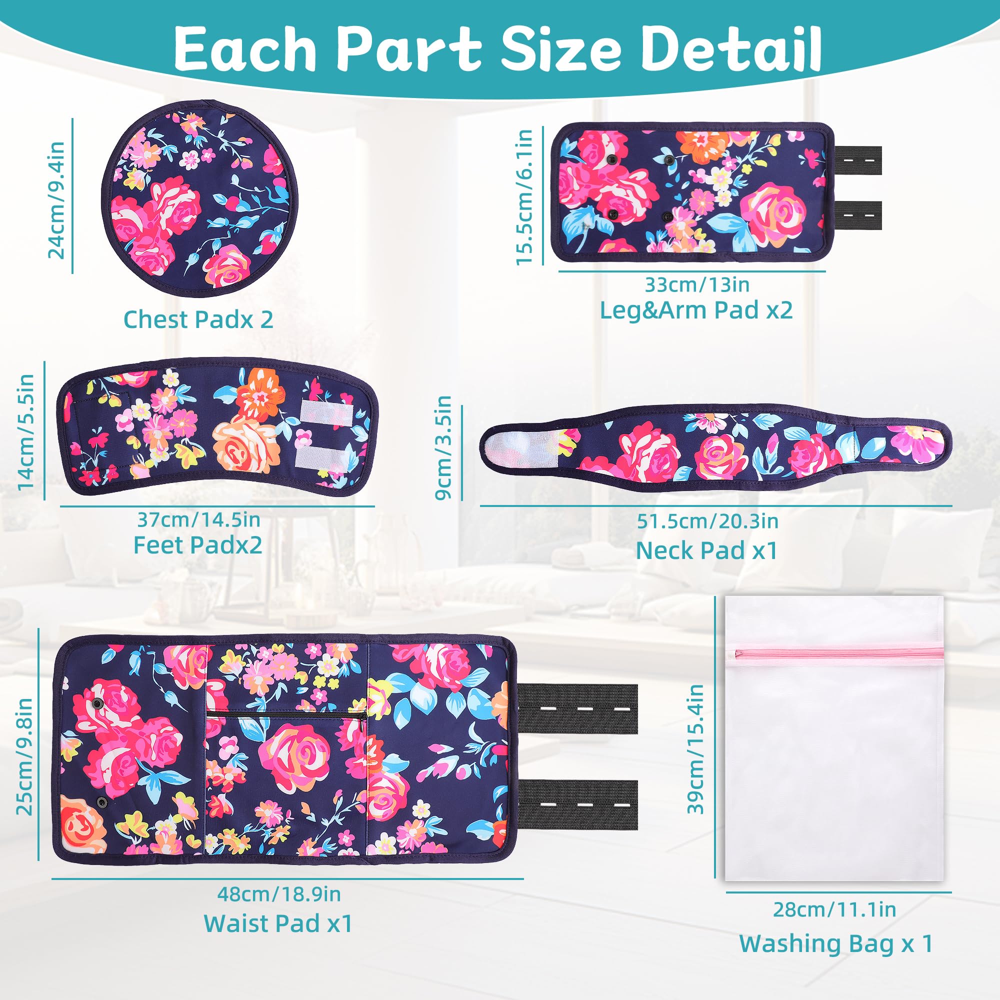 Stomach castor oil pack wrap with organic cotton interior