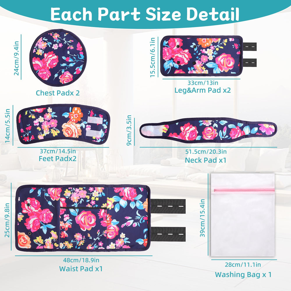 Stomach castor oil pack wrap with organic cotton interior