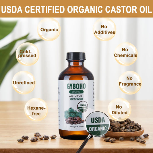 Reusable organic cotton castor oil pack wrap with TPU outer layer