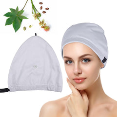 Overnight castor oil pack wrap worn by model