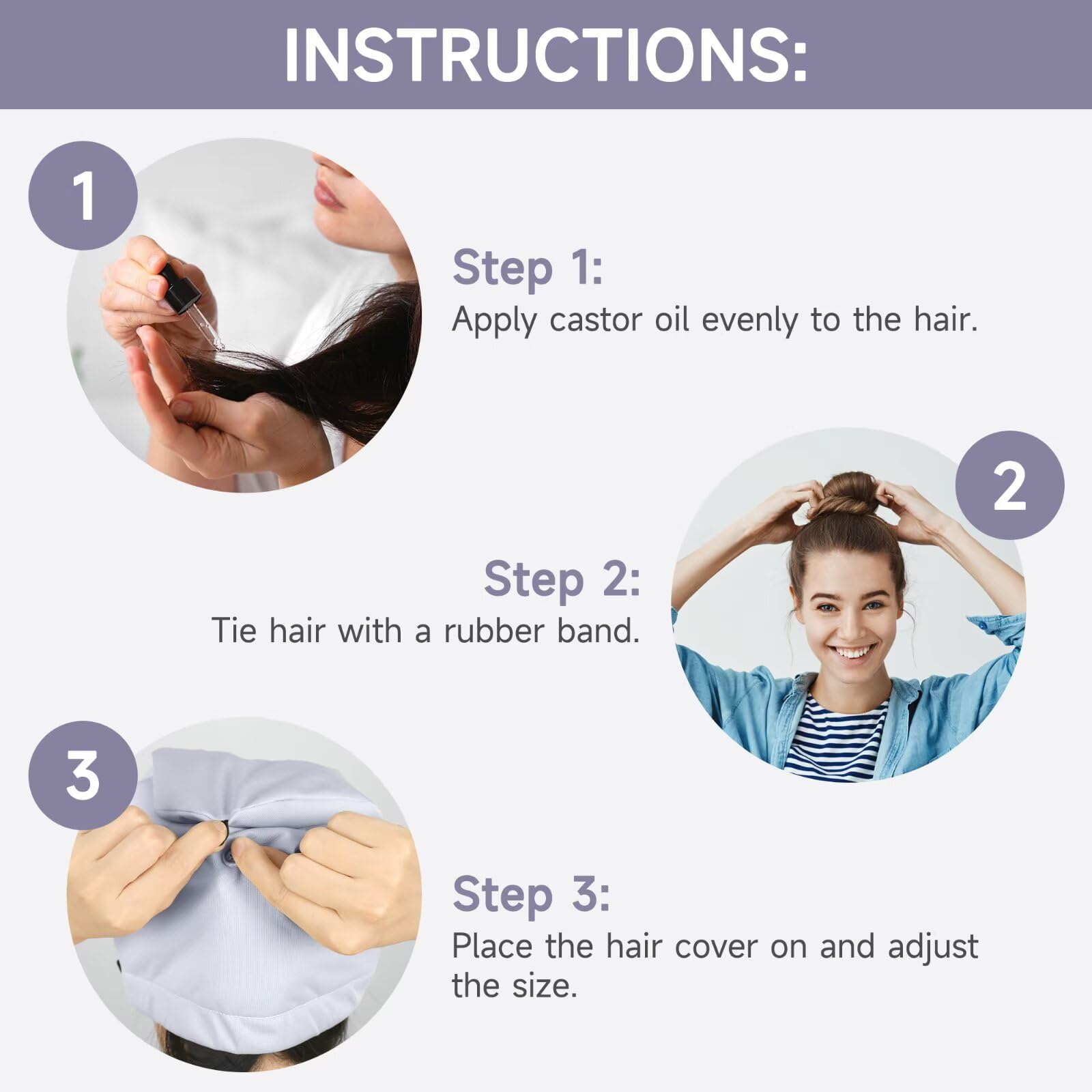 Hair wrap being applied before bed