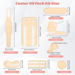 Reusable organic cotton castor oil pack wrap with zipper and layers