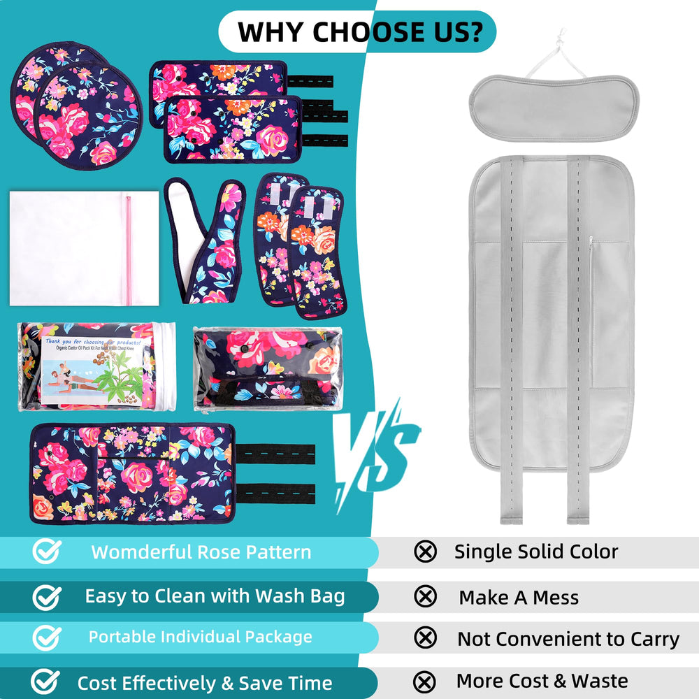 7-piece Castor Oil Pack Wrap set image