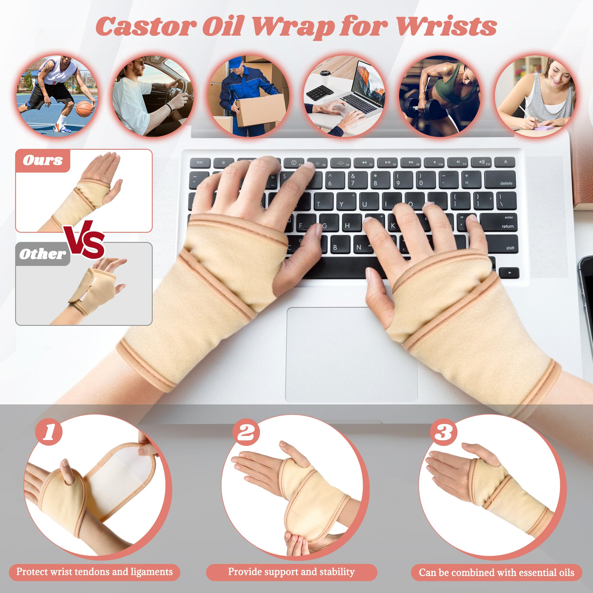Shoulder castor oil pack wrap