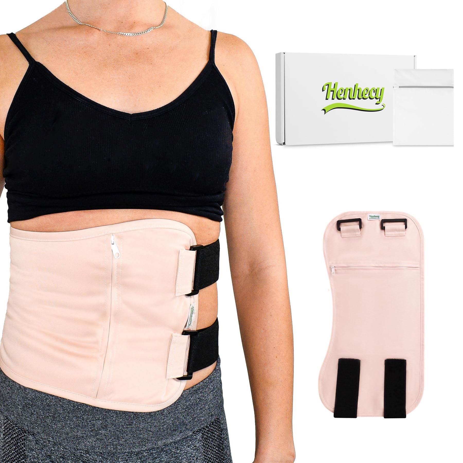 Stomach castor oil pack wrap laid flat showing double-layer soft cotton