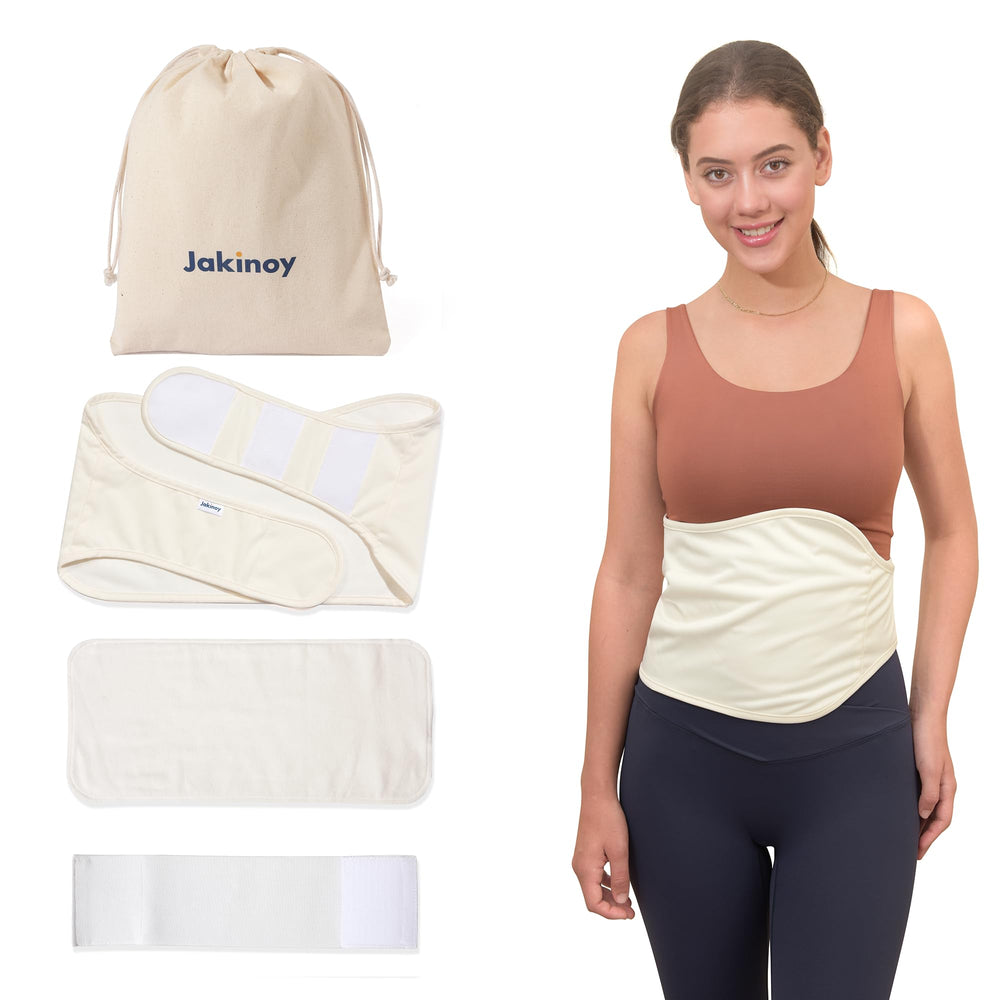 Castor oil pack wrap with cotton flannel inner layer for stomach