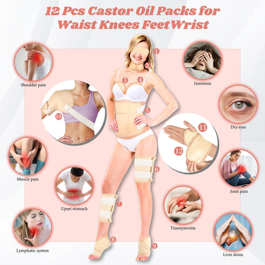 Waist castor oil pack wrap