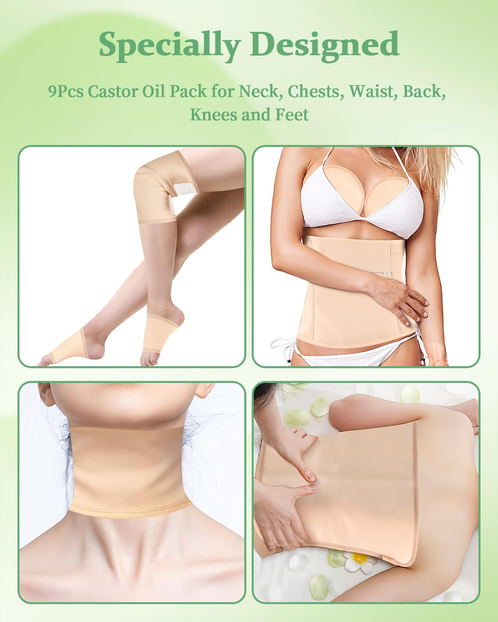 Castor Oil Pack Wrap for Waist