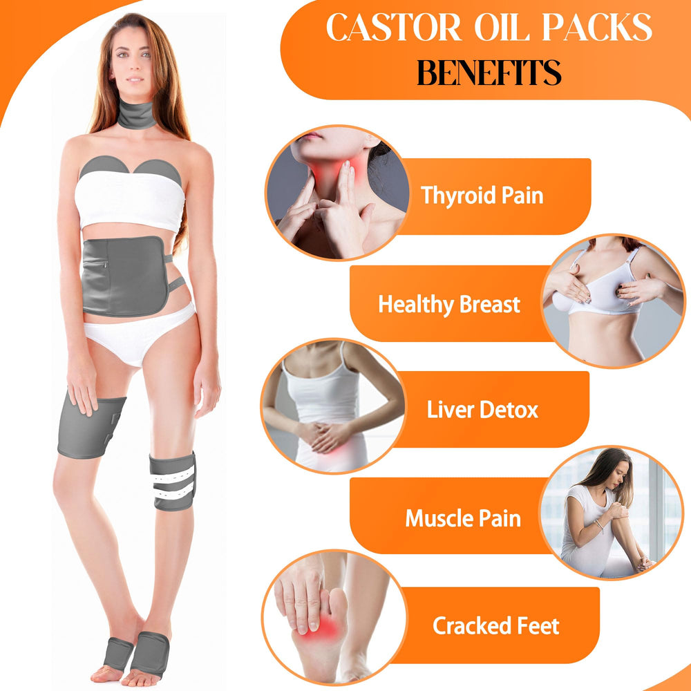 Castor oil pack wrap for waist