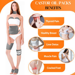Castor oil pack wrap for waist
