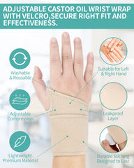 Wrist brace worn on hand with Velcro fastening