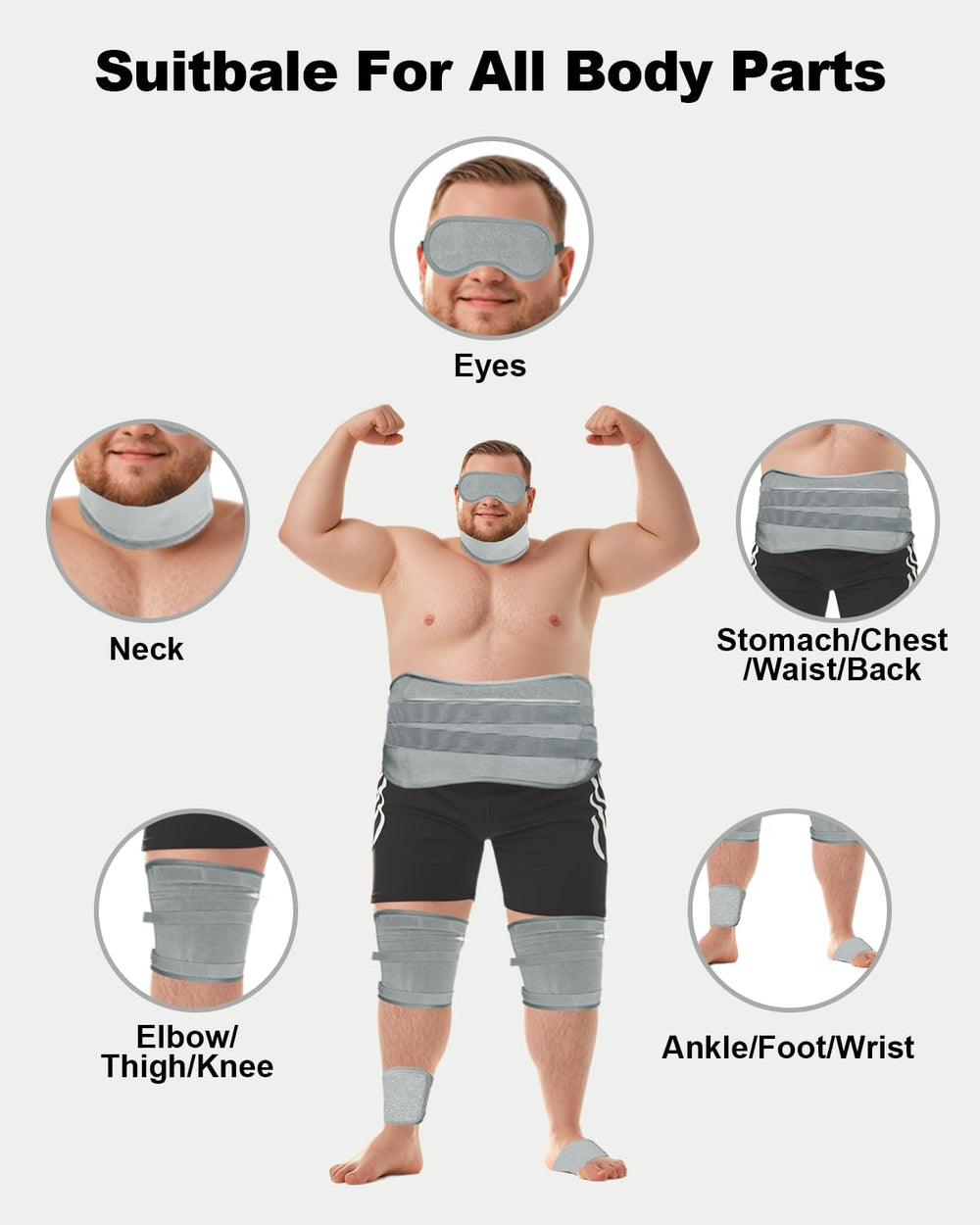Stomach wrap component with soft inner flannel layer