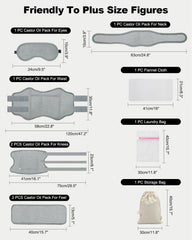 Neck wrap piece with adhesive outer layer and Velcro