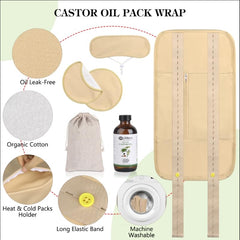 Castor oil packs designed for the breast area