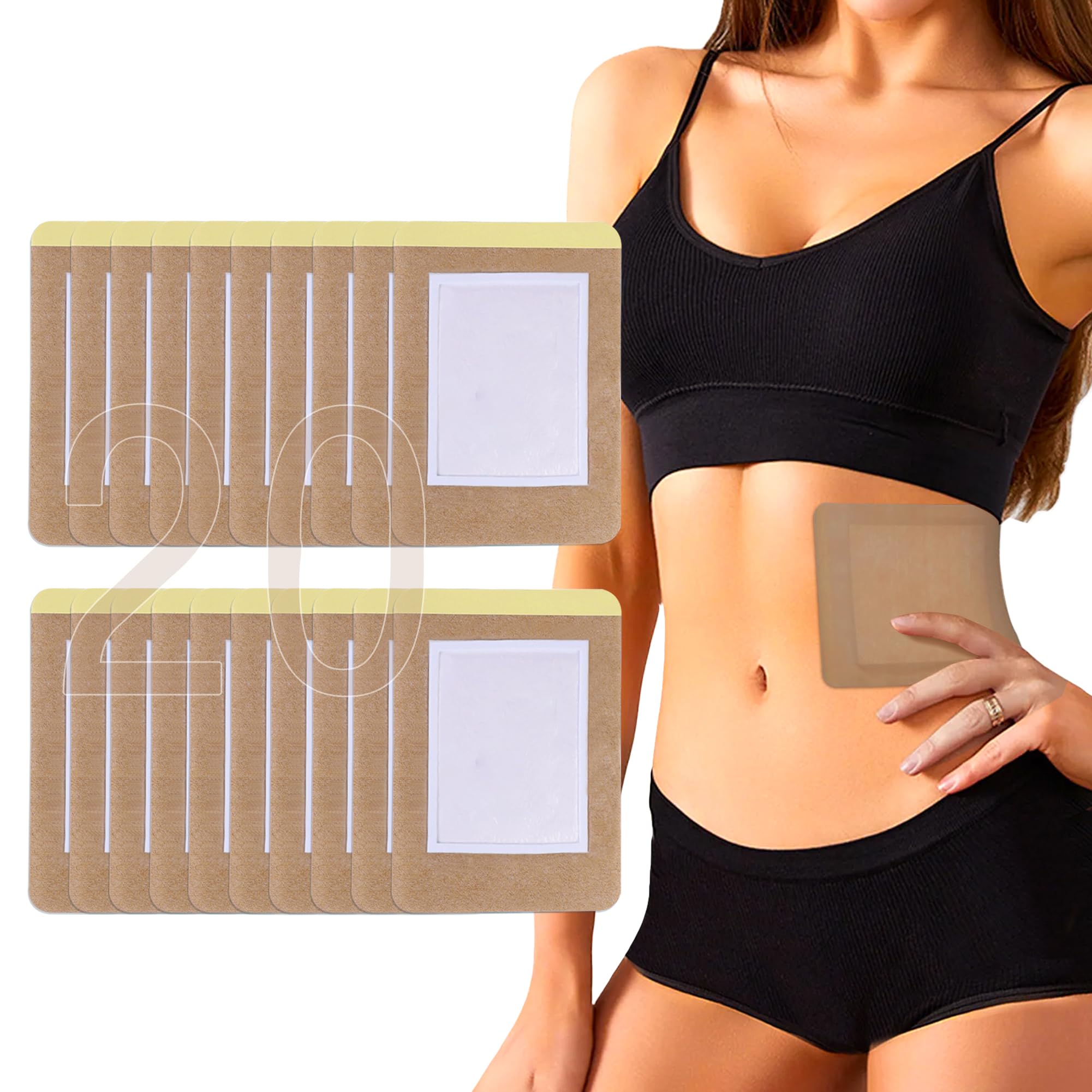 Disposable castor oil patch worn on the abdomen