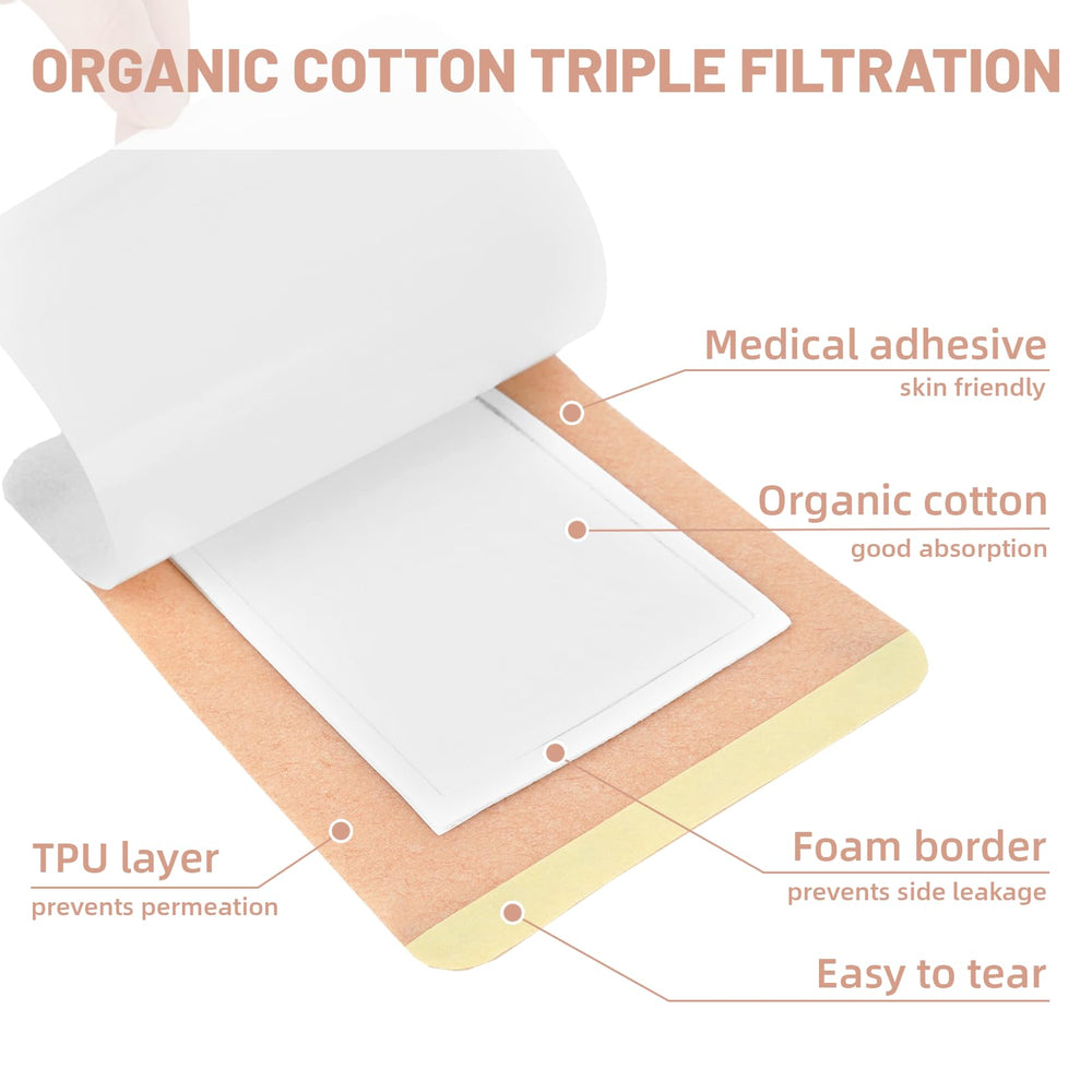 Organic cotton inner pad for castor oil patch
