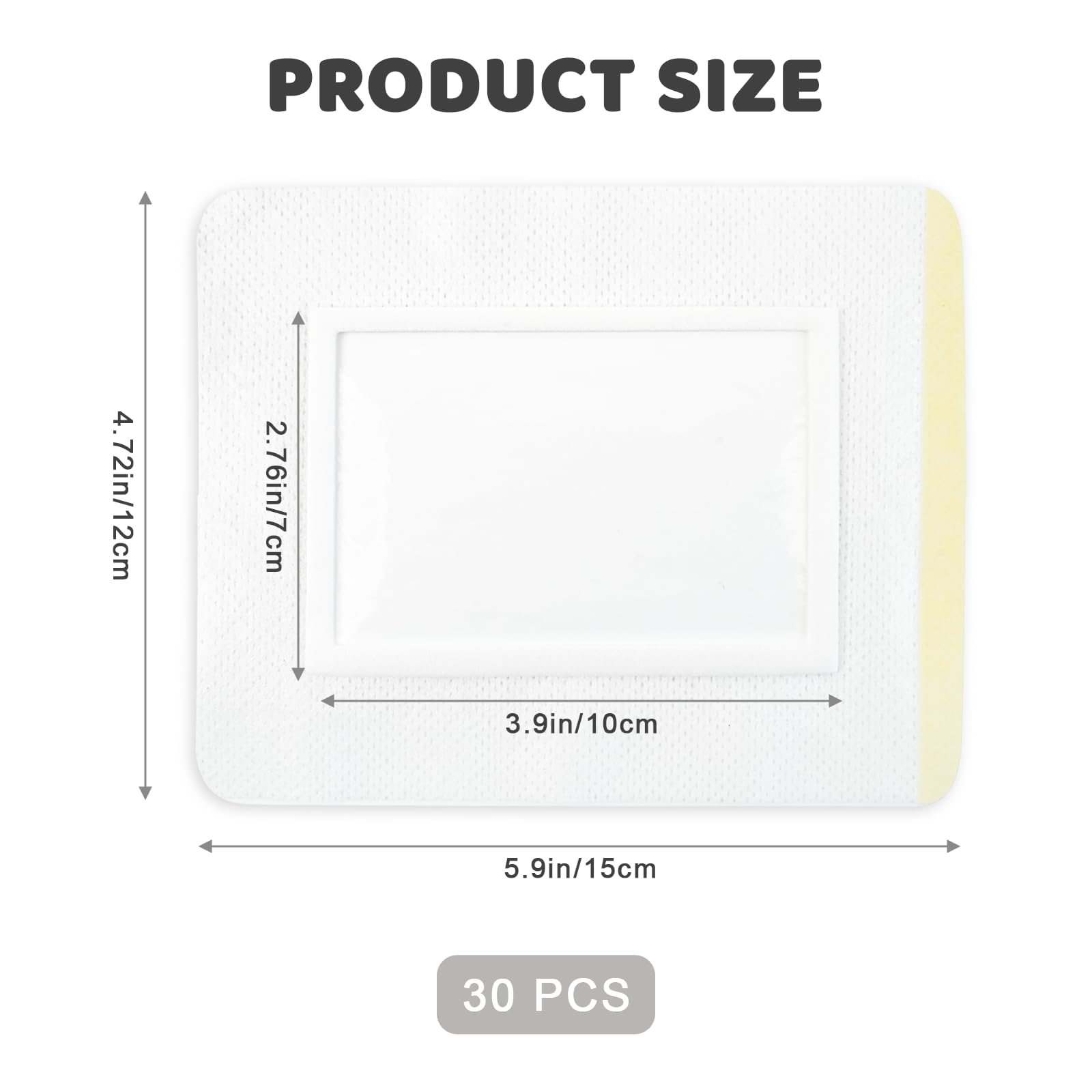 Cross-section of the multilayer cotton pad inside patch