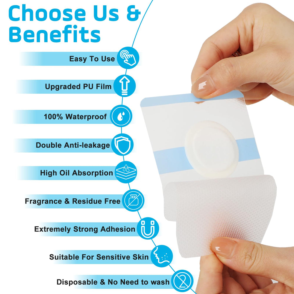 Castor oil patch wrap with self-adhesive design