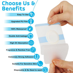 Castor oil patch wrap with self-adhesive design