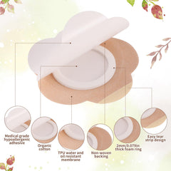 Individual self-adhesive castor oil patch