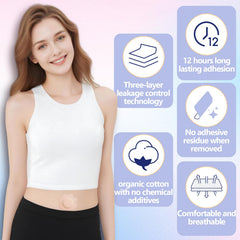 Pack of 100 disposable castor oil patches beige flowers
