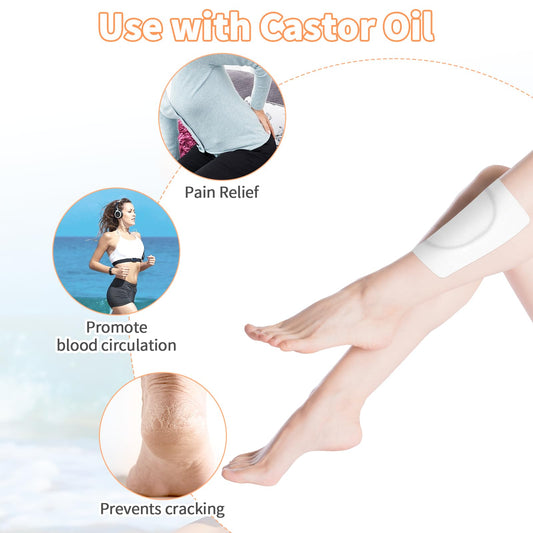 Close-up of leak-proof edge on castor oil patch