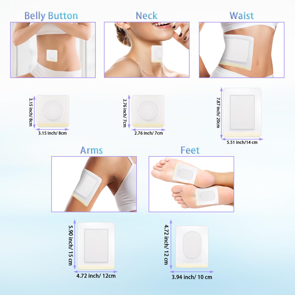 Castor oil patches for waist and legs