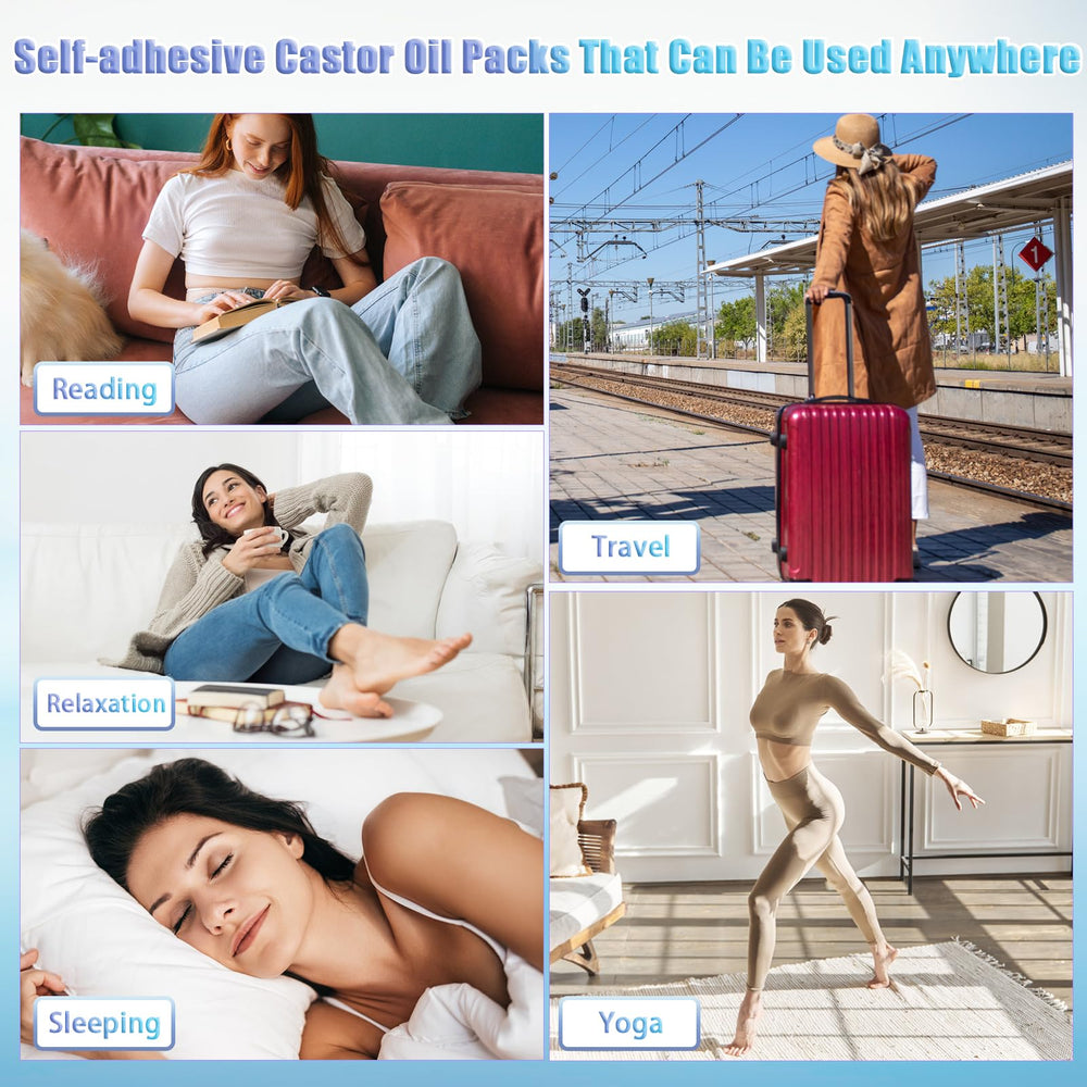 Five-layer design castor oil pack with cotton core