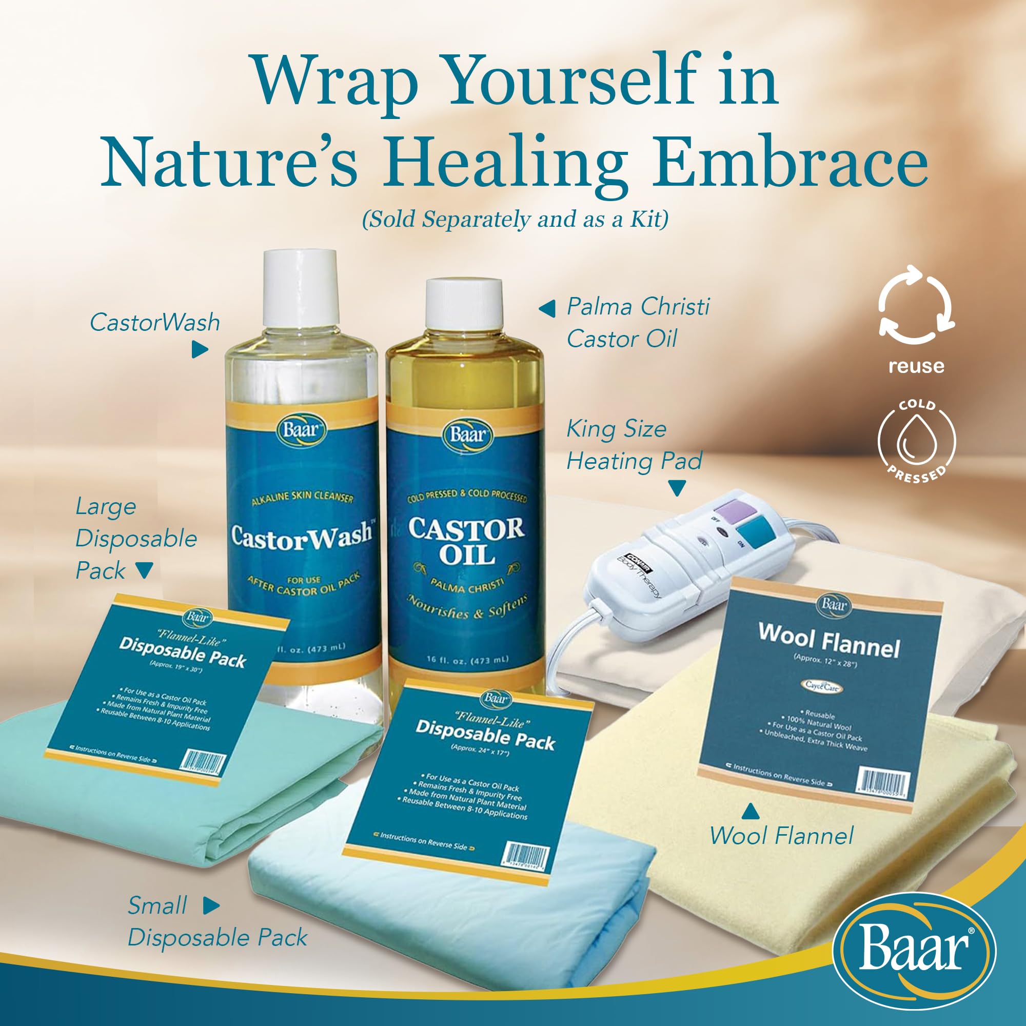 Massage and joint care with castor oil roll-on