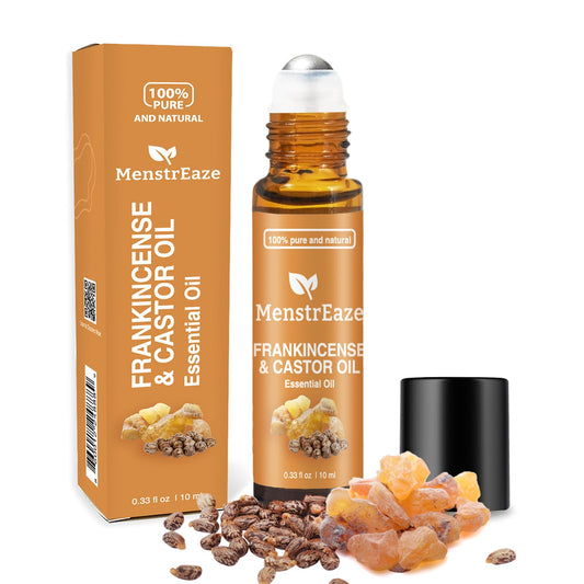 Castor oil roll-on with frankincense eye care product bottle (10ml)