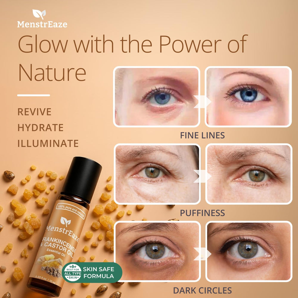 Under-eye skin care product next to green leaves
