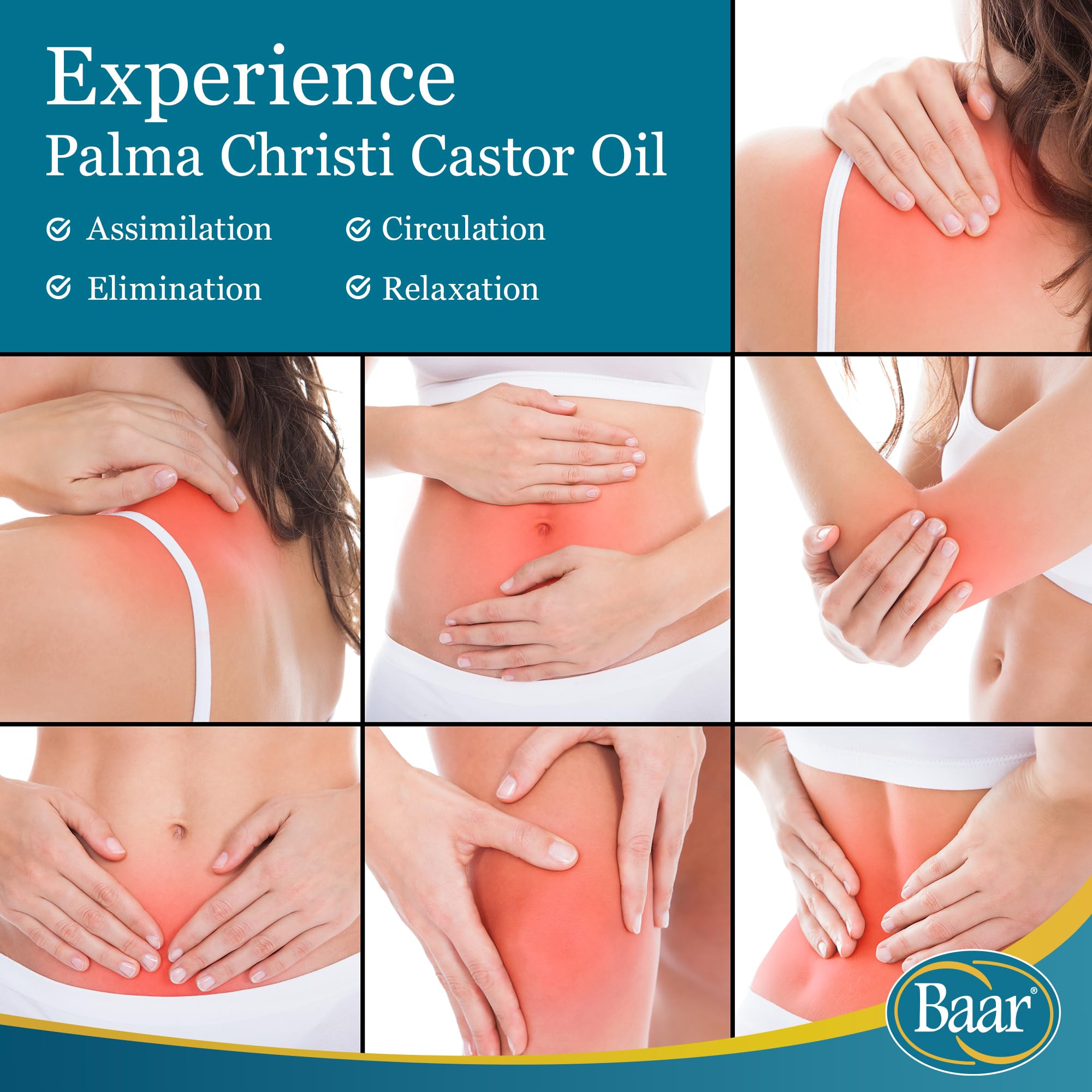Hair and skin care with castor oil roll-on