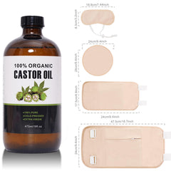 Complete 6-piece castor oil therapy gift set