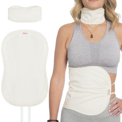 Castor oil pack wrap applied to the liver area for detox