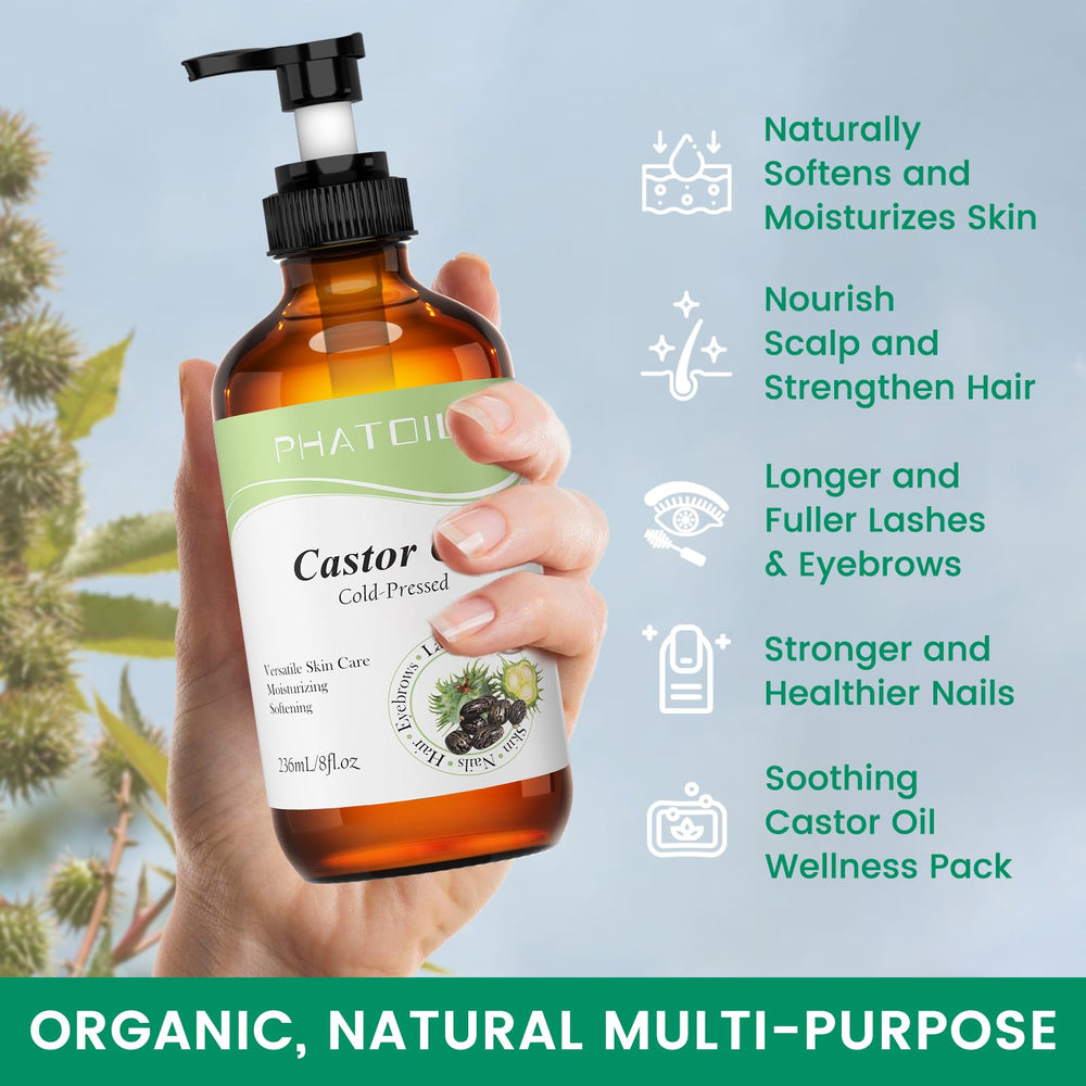 Castor oil used for hair growth and beauty routines