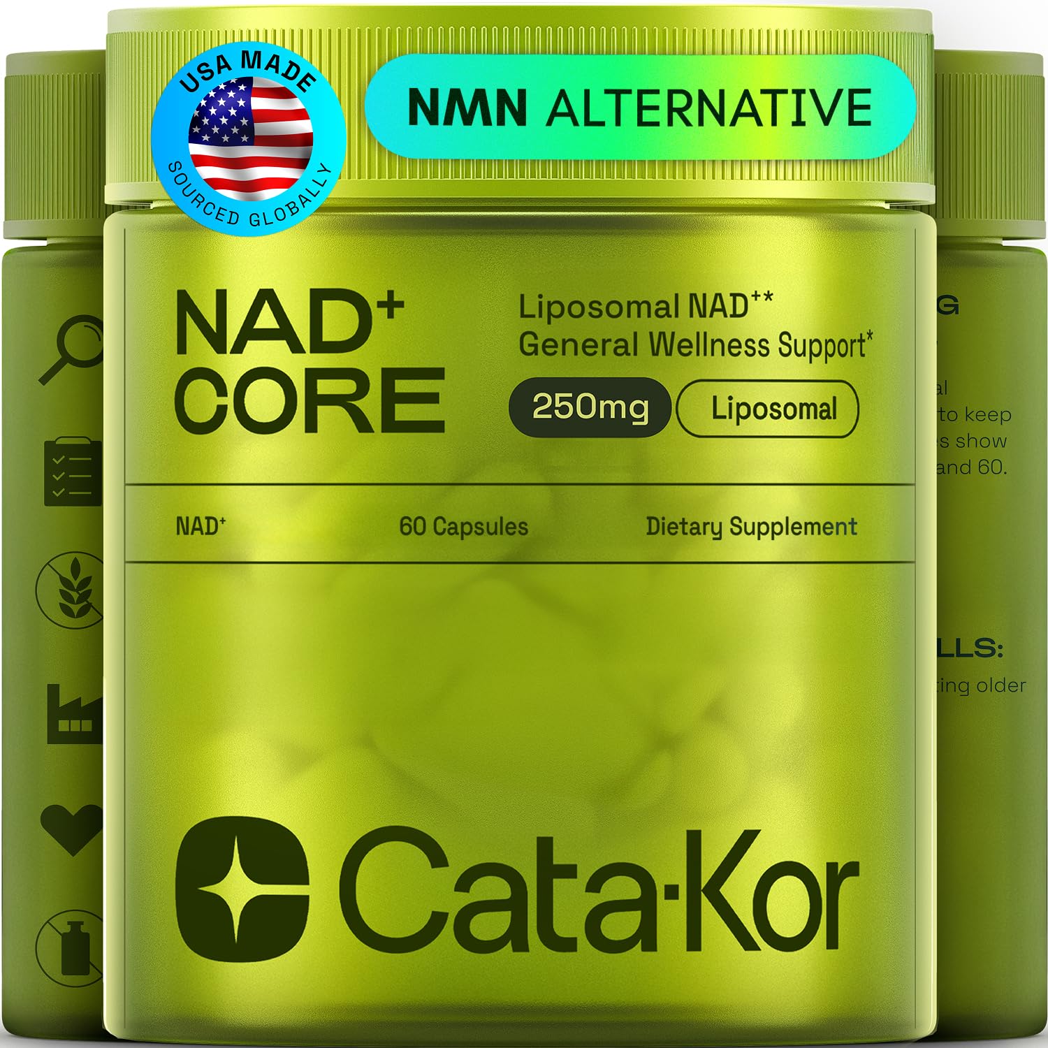 Cata-Kor NMN Alternative Liposomal NAD+ Core bottle – front view