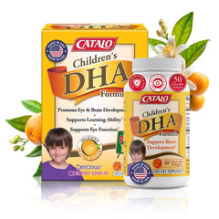 CATALO Children's DHA Formula orange-flavored chewable softgels, 200mg DHA per serving, 50 count