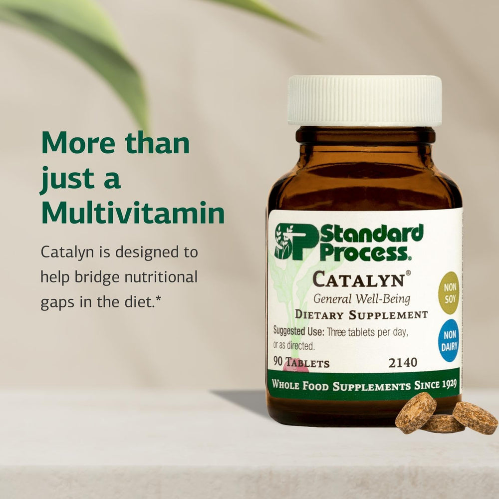 Close-up of antioxidant vitamins A, B6 and D on Catalyn