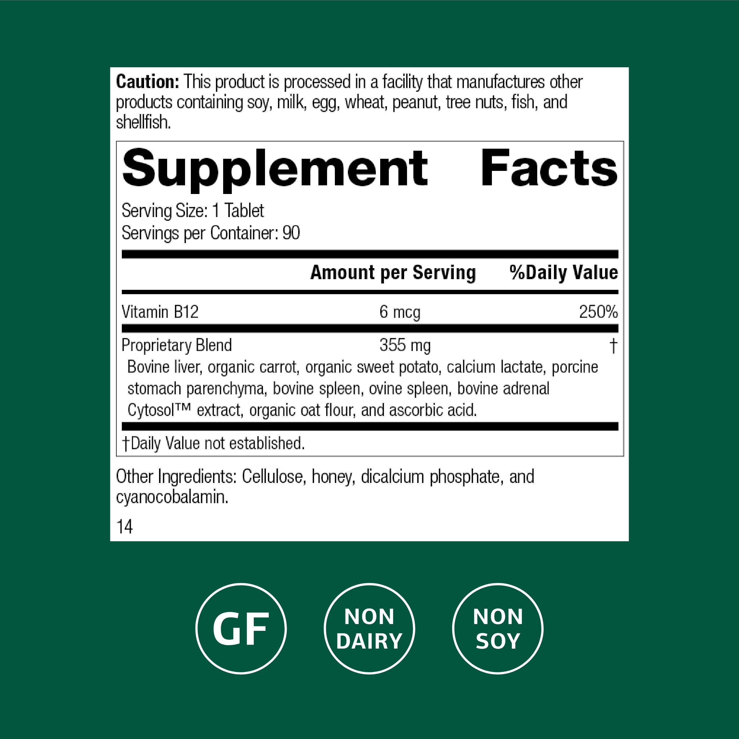 Cataplex B12 bottle side view