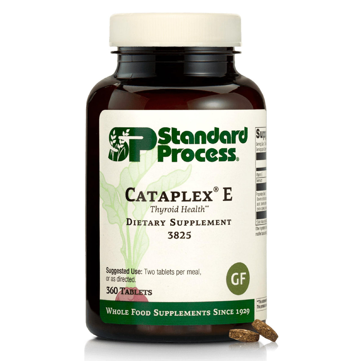 Cataplex E thyroid health supplement bottle with 360 tablets
