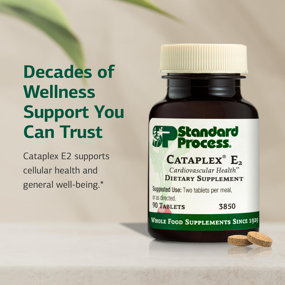 Graphic illustrating Cataplex E2 supports heart health