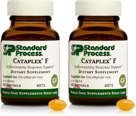 Cataplex F bottle label showing 60 softgels