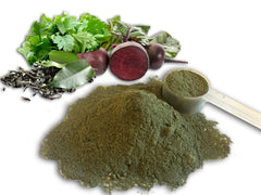 Smoothie bowl with Catie's Organic Gluten Free Greens powder