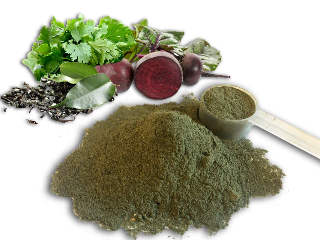 Measuring scoop with Catie's Organic Greens powder