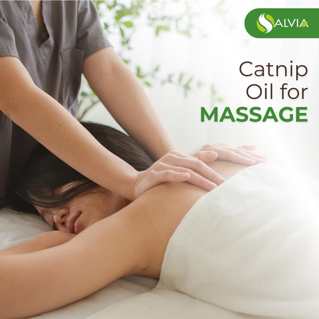 Raw Catnip herb and essential oil bottle