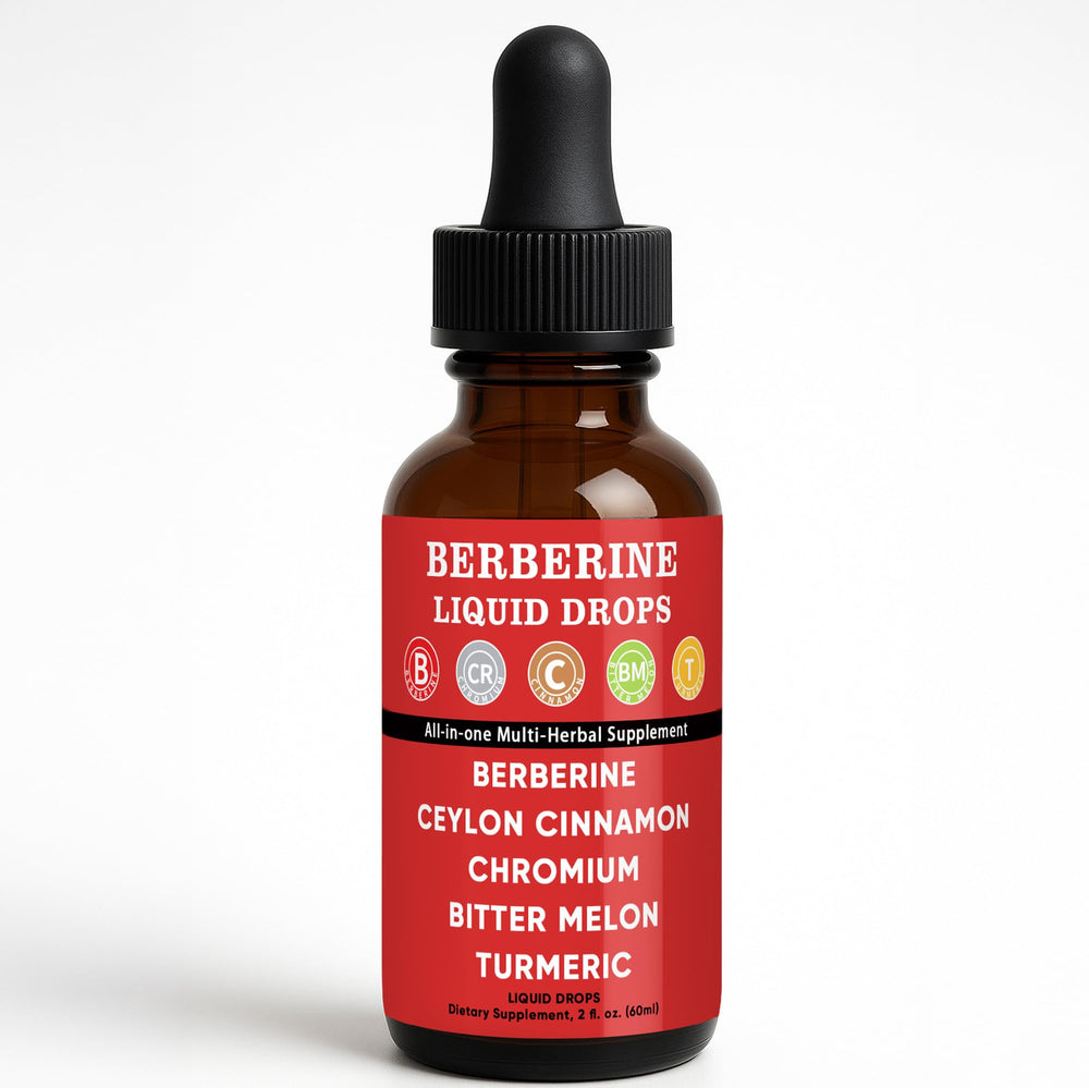 Cavora Ceylon Cinnamon Berberine Liquid Drops bottle on white background
