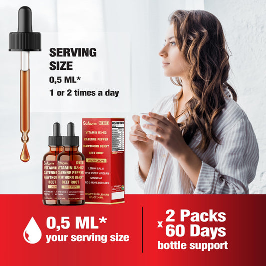 Ingredients list for Cayenne Pepper Drops: cayenne, vitamins, herbs