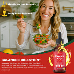Back view of Cayenne Pepper Drops bottle
