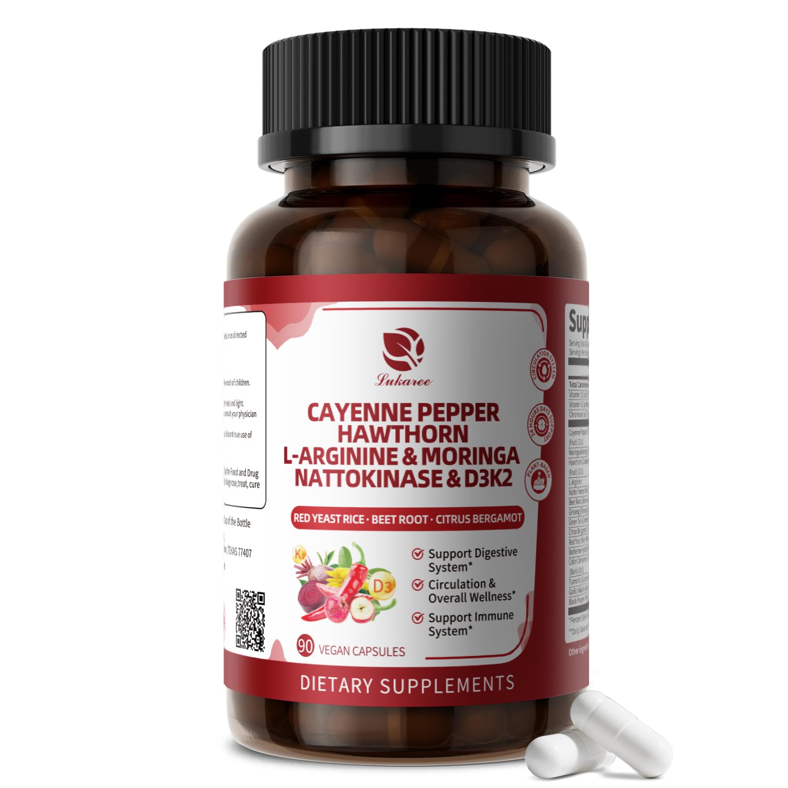 Cayenne Pepper Enteric-Coated Capsules bottle – front view