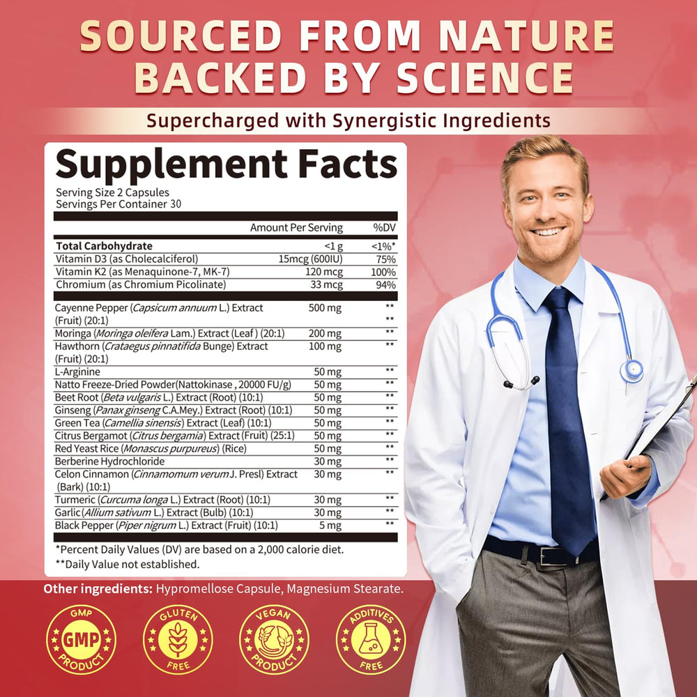 Product label highlighting 18-in-1 complex with Moringa and D3K2